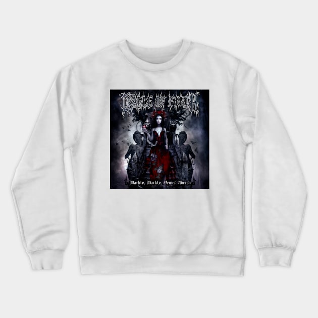 Cradle Of Filth Darkly Darkly Venus Aversa Album Cover Crewneck Sweatshirt by Visionary Canvas